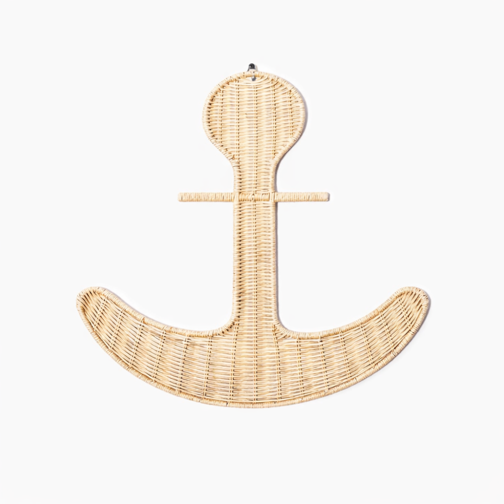 Rotan wanddecoratie Anker